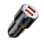 Автомобільний зарядний пристрій Essager City Dual Type-C + USB-A Car Charger 66W  black (ECC2C1A-FF01)