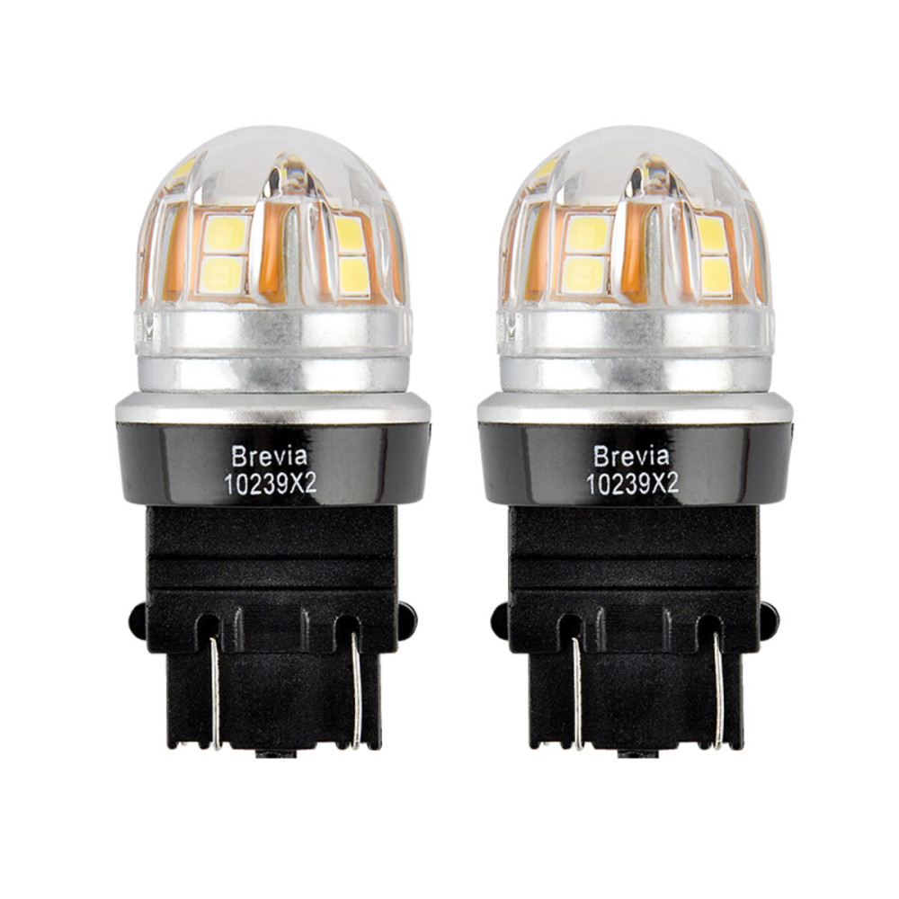 LED автолампа Brevia S-Power P27/7W (3157) 330Lm 15x2835SMD 12/24V CANbus 2шт