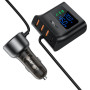 Автомобильное зарядное устройство ACEFAST B11 138W Car Charger Splitter with Digital Display Black