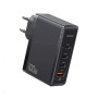 Мережевий зарядний пристрій Usams US-CC163 T50 100W 4 Ports ACCC GaN Fast Charger (EU) Black