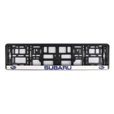 Рамка Сarlife под номер, цветная печать, Subaru сине-белая