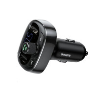FM-модулятор с зарядным устройством Baseus T Shaped S-09 Car Bluetooth MP3 Player Black