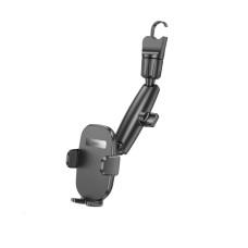 Автомобильный держатель для смартфона HOCO H17 Waves rearview mirror car holder Black
