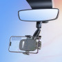 Автомобильный держатель для смартфона HOCO H17 Waves rearview mirror car holder Black