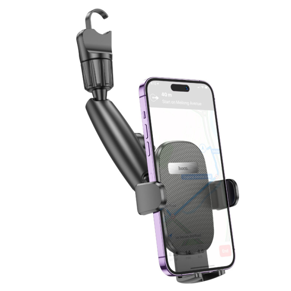Автомобильный держатель для смартфона HOCO H17 Waves rearview mirror car holder Black