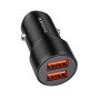 Автомобильное зарядное устройство BOROFONE BZ19B Wisdom 36W dual port QC3.0 car charger Black
