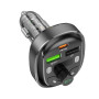 FM-модулятор с зарядным устройствомом BOROFONE BC47 Might PD30W+QC3.0 car BT FM transmitter Jazz Metal Gray