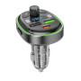 FM-модулятор с зарядным устройствомом BOROFONE BC47 Might PD30W+QC3.0 car BT FM transmitter Jazz Metal Gray