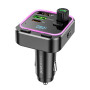 FM-модулятор с зарядным устройствомом BOROFONE BC53 Highway PD20W+QC3.0 car BT FM transmitter 18W Black