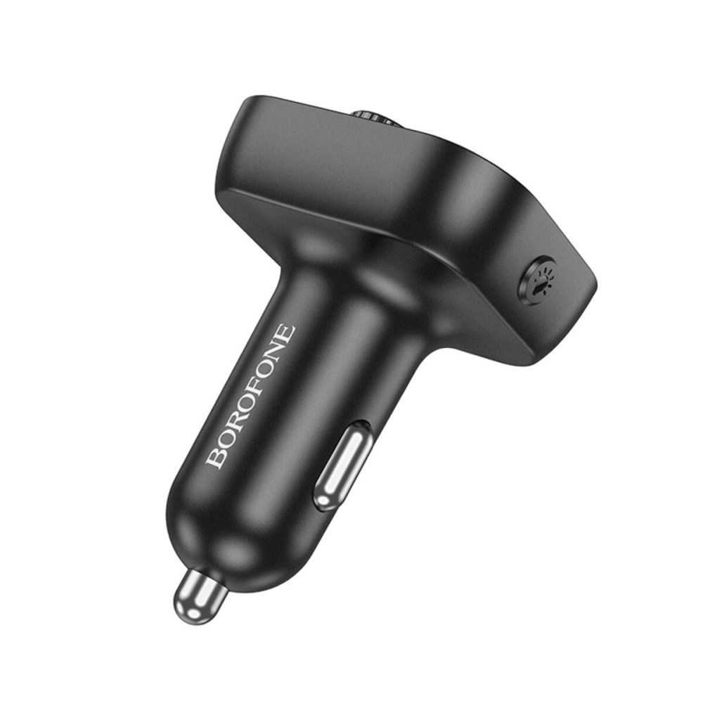 FM-модулятор с зарядным устройствомом BOROFONE BC54 Acertar PD30W+QC3.0 car BT FM transmitter 18W Black