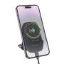 Держатель для мобильного с БЗП BOROFONE BH216 Adelante magnetic wireless fast charging car holder(center console) Black