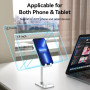 Тримач для телефону Height Adjustable Desktop Cell Phone Stand White Aluminum Alloy Type (KCQW0)