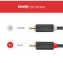 Аудіо кабель UGREEN AV104 2RCA Male to 2RCA Male Cable 1m (Black)(UGR-30747)