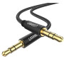 Аудіо кабель UGREEN AV112 3.5mm Male to 3.5mm Male Cable Gold Plated Metal Case with Braid 1m (Black)(UGR-50361)