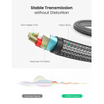 Аудио кабель UGREEN AV127 3.5mm to 6.35mm TRS Stereo Audio Cable 2m (Gray)(UGR-10628)