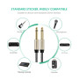 Аудіо кабель UGREEN AV128 6.5mm  Male to Male Audio Cable Gray 2m(UGR-10638)
