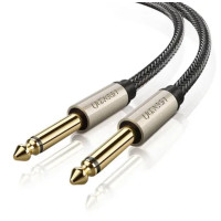 Аудіо кабель UGREEN AV128 6.5mm  Male to Male Audio Cable Gray 2m(UGR-10638)