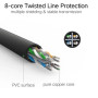 Мережевий кабель UGREEN NW102 Cat 6 U/UTP Lan Flat Cable 2m (Black)(UGR-50174)