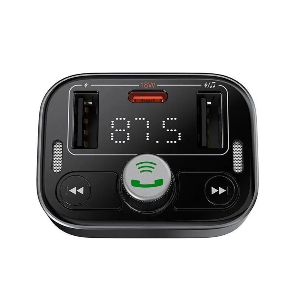 FM-модулятор с зарядным устройствомом Baseus S-09 Pro Series Car FM Transmitter Cluster Black