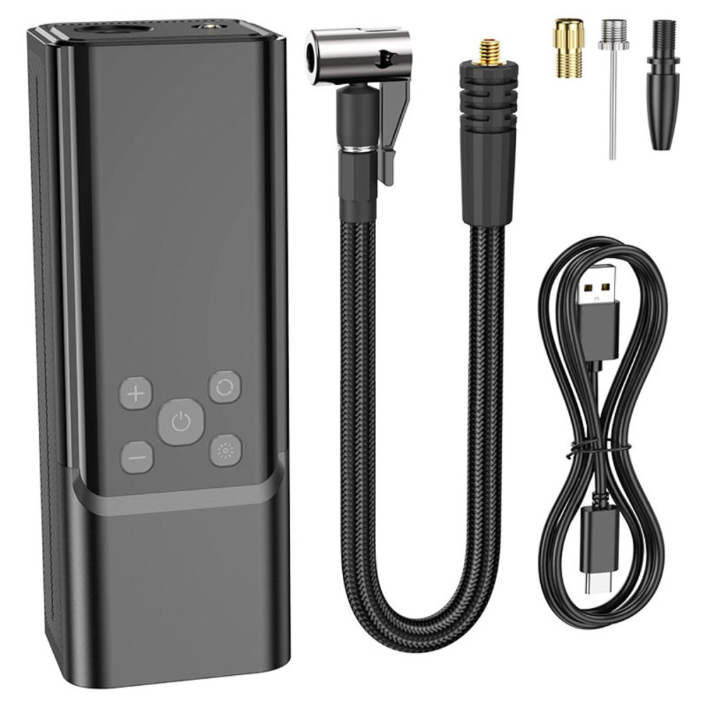 Автомобильный насос HOCO ZP7 Maddy portable smart air pump (5000mAh) Black