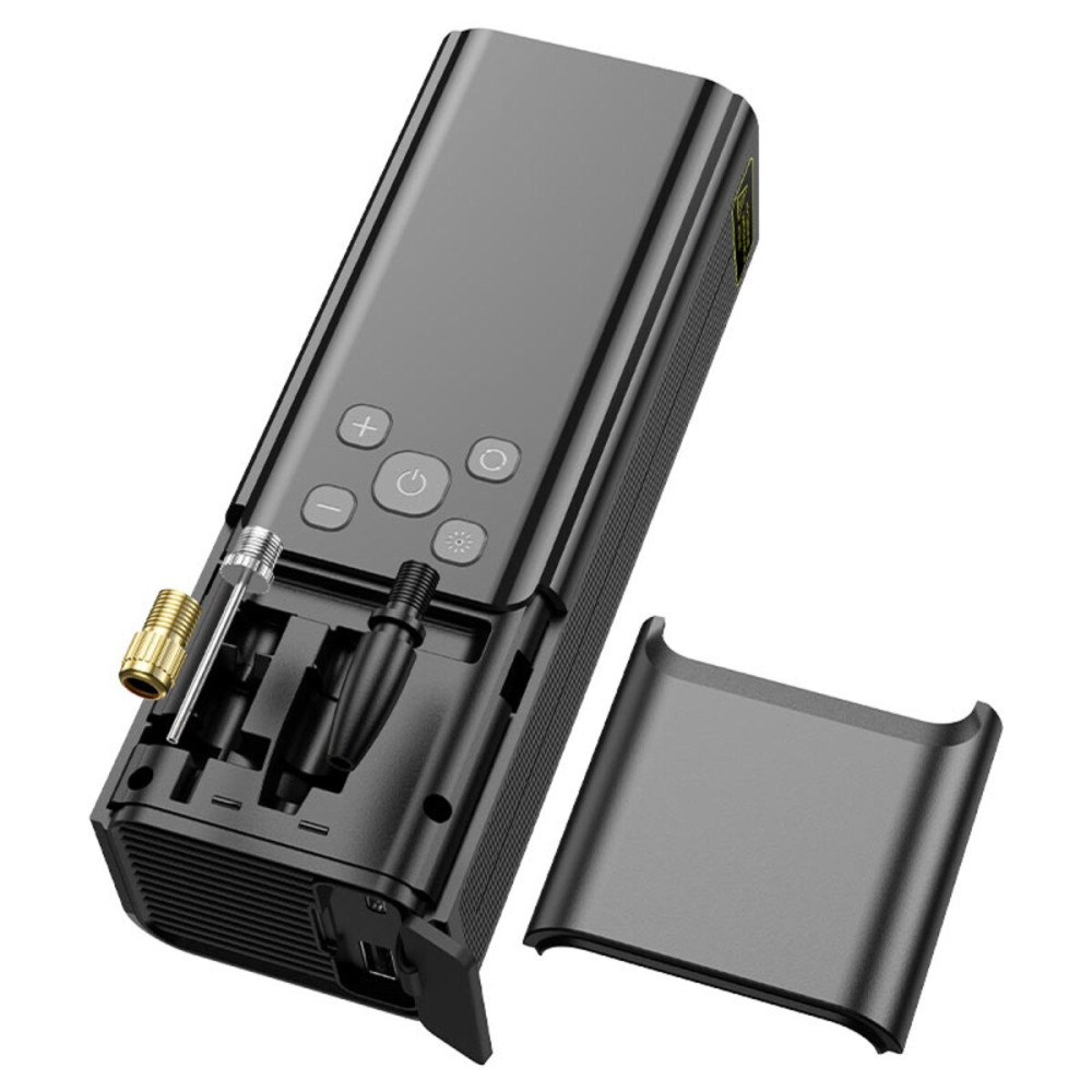 Автомобильный насос HOCO ZP7 Maddy portable smart air pump (5000mAh) Black