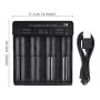 Зарядний пристрій ESSAGER Battery Charger with LED Indicator For 4 LED Black