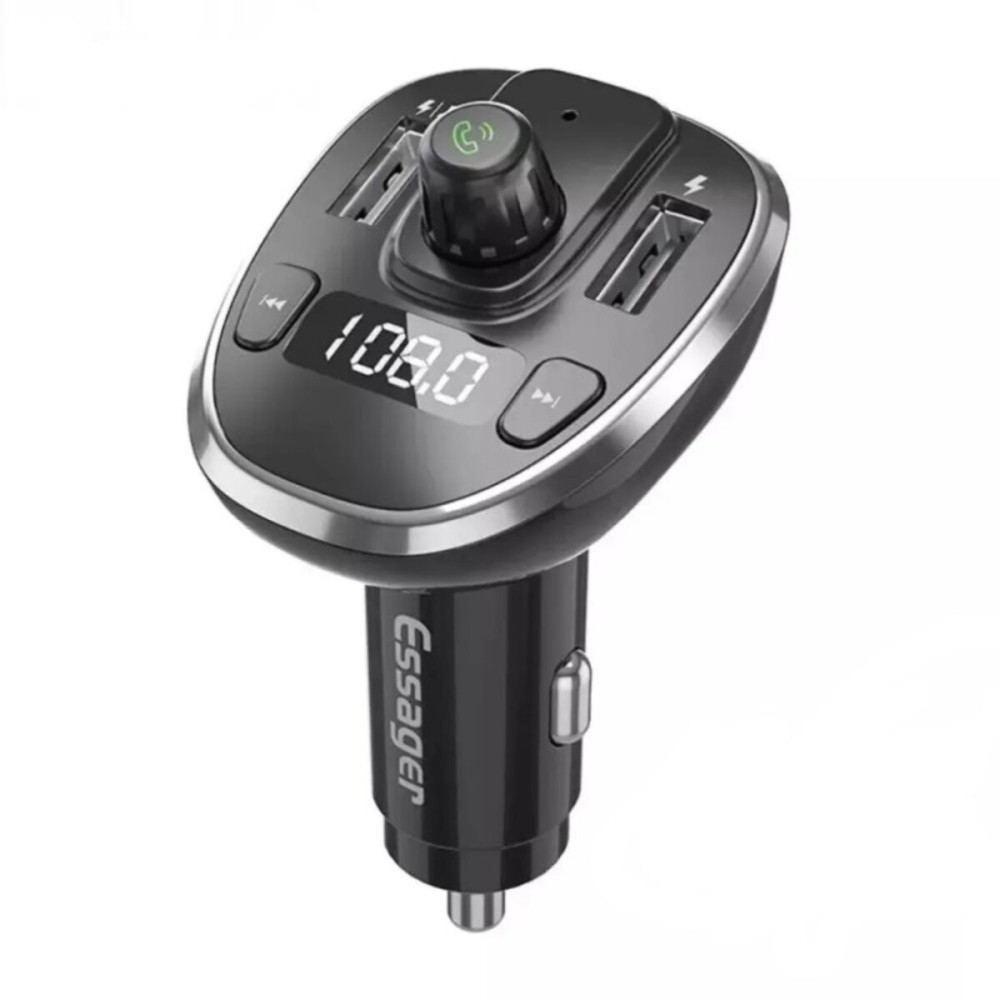 Автомобильное зарядное устройство ESSAGER Dynamic Car Bluetooth MP3 Car Charger Sliver