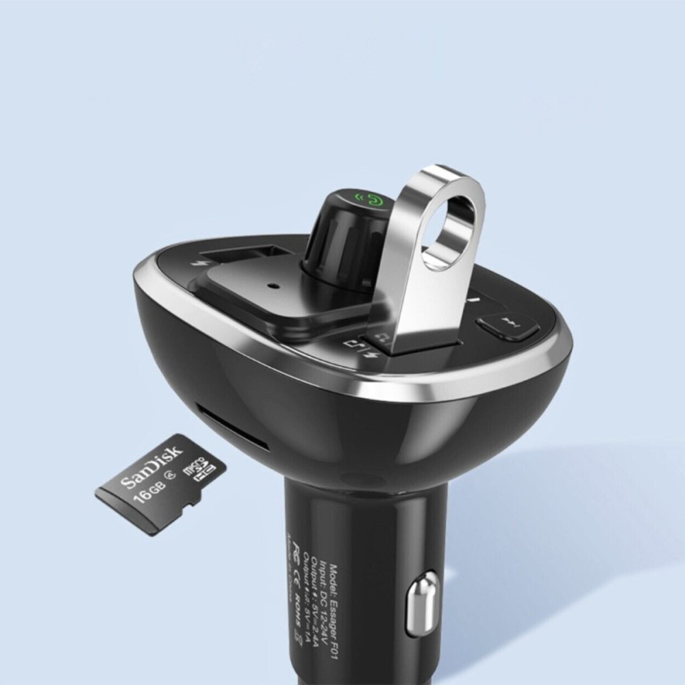Автомобильное зарядное устройство ESSAGER Dynamic Car Bluetooth MP3 Car Charger Sliver