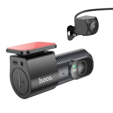 Автомобільний відеореєстратор Hoco DV8 2K 2560/25fps із камерою заднього вигляду та записом у машину