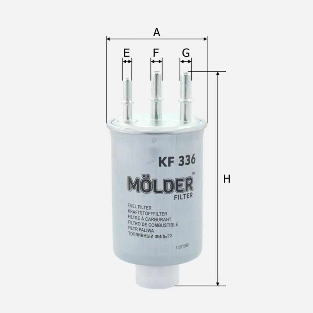 Фильтр топливный Molder Filter KF 336 (WF8268, KL446, WK8293)