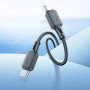 Кабель Hoco X101 Assistant 60W silicone charging data cable Type-C to Type-C Black