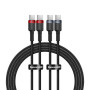 Кабель Baseus Cafule Charging Cable USB-C to USB-C 100W 1m 2pcs Red Black+Grey Black