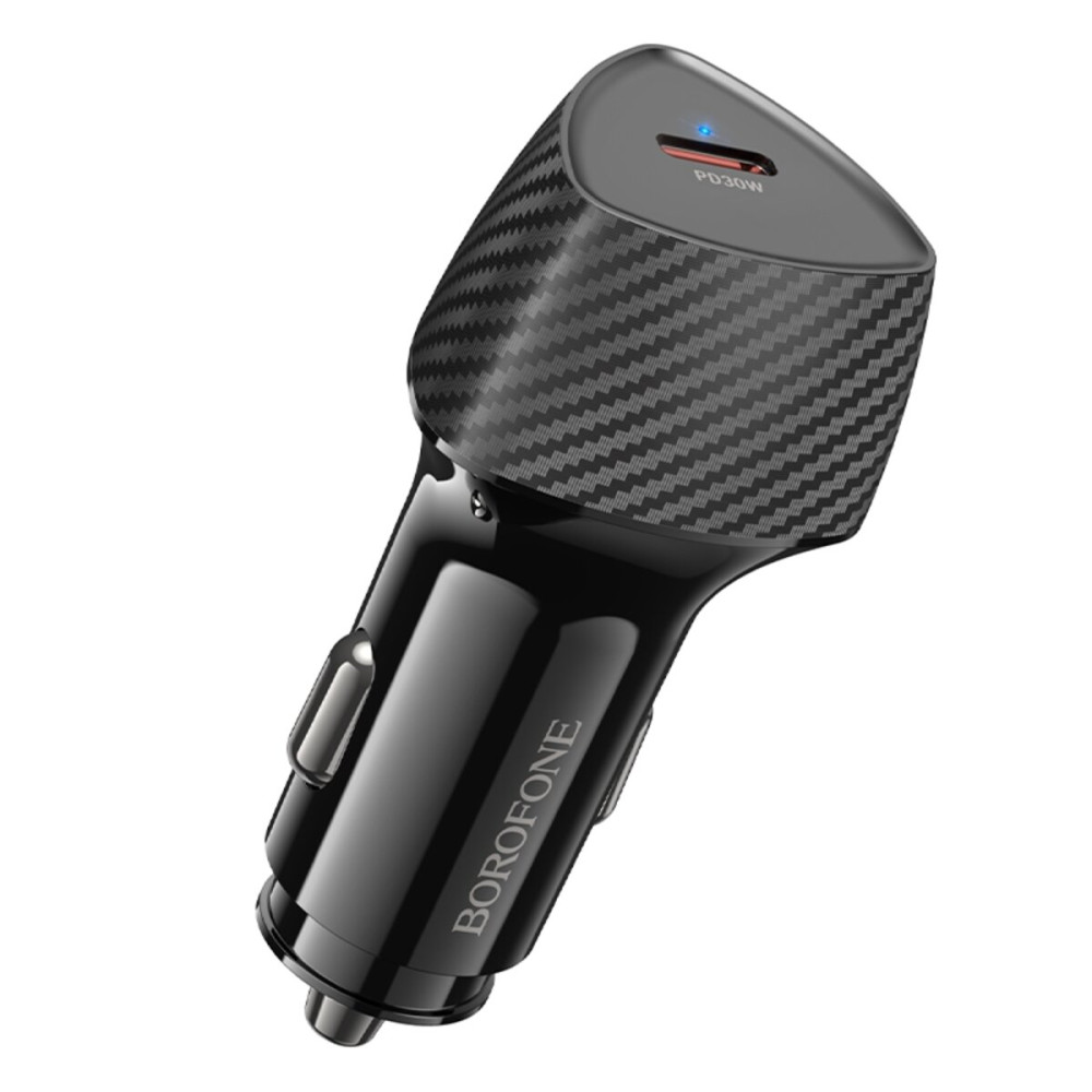Автомобильное зарядное устройство BOROFONE BZ31B Solid single-port PD30W car charger Black