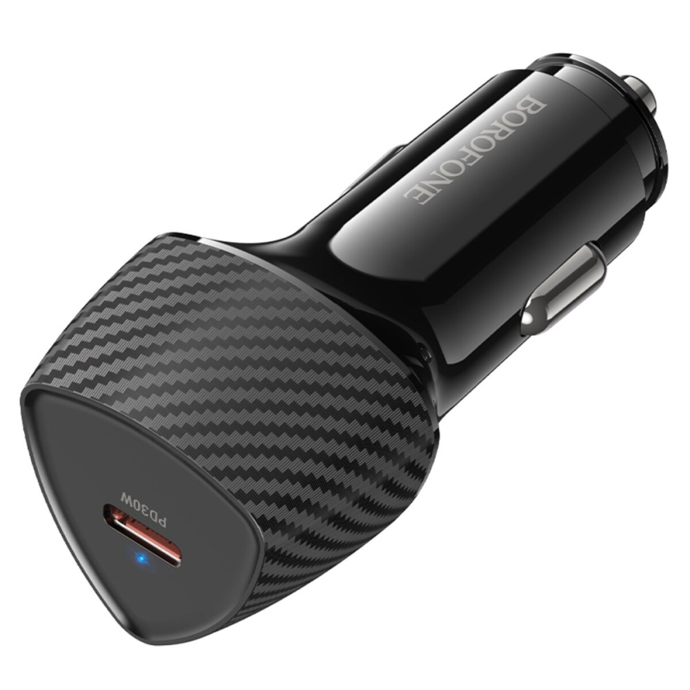 Автомобильное зарядное устройство BOROFONE BZ31B Solid single-port PD30W car charger Black