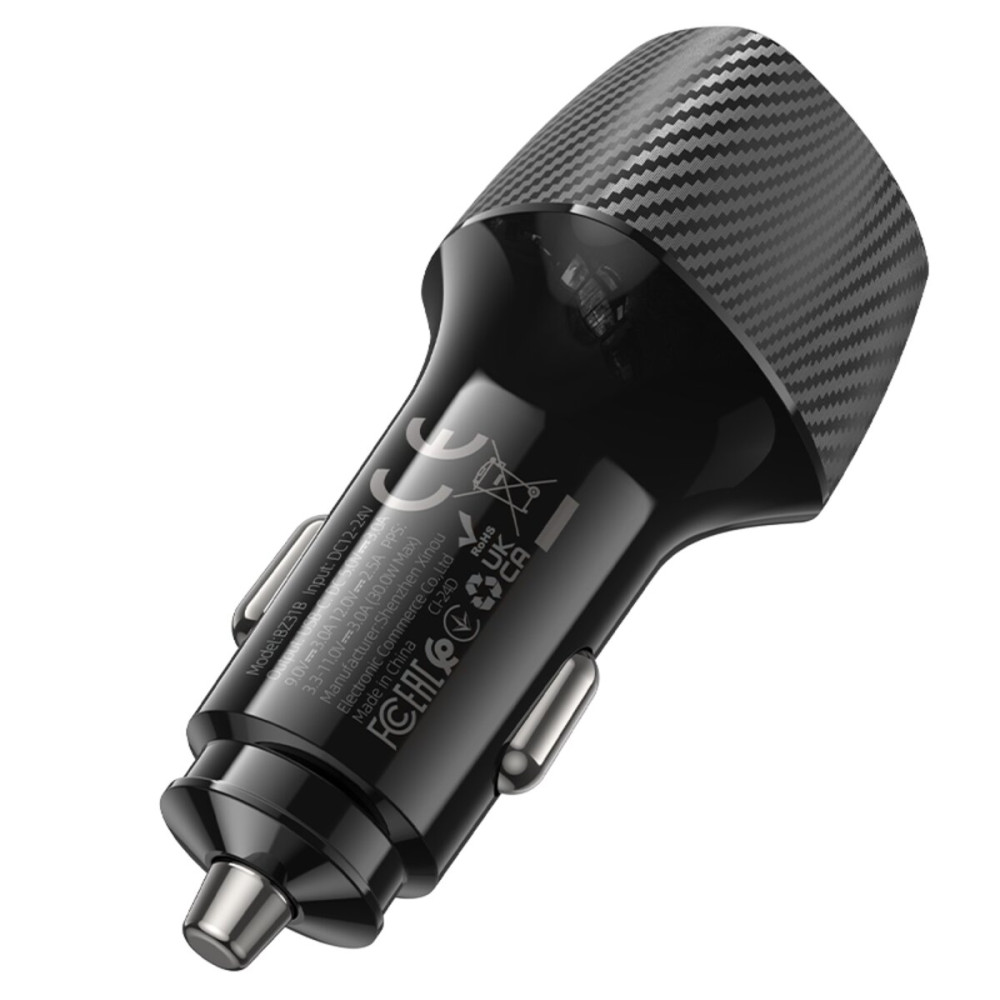 Автомобильное зарядное устройство BOROFONE BZ31B Solid single-port PD30W car charger Black