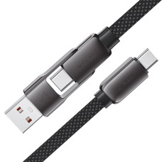 Кабель ACEFAST C13-05 USB/Type-C to Type-C 3A, 0.2m, nylon, zinc connectors, Black