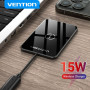 Бездротовий зарядний пристрій Vention Wireless Charger 15W Ultra-thin Mirrored Surface Type 0.05M Black