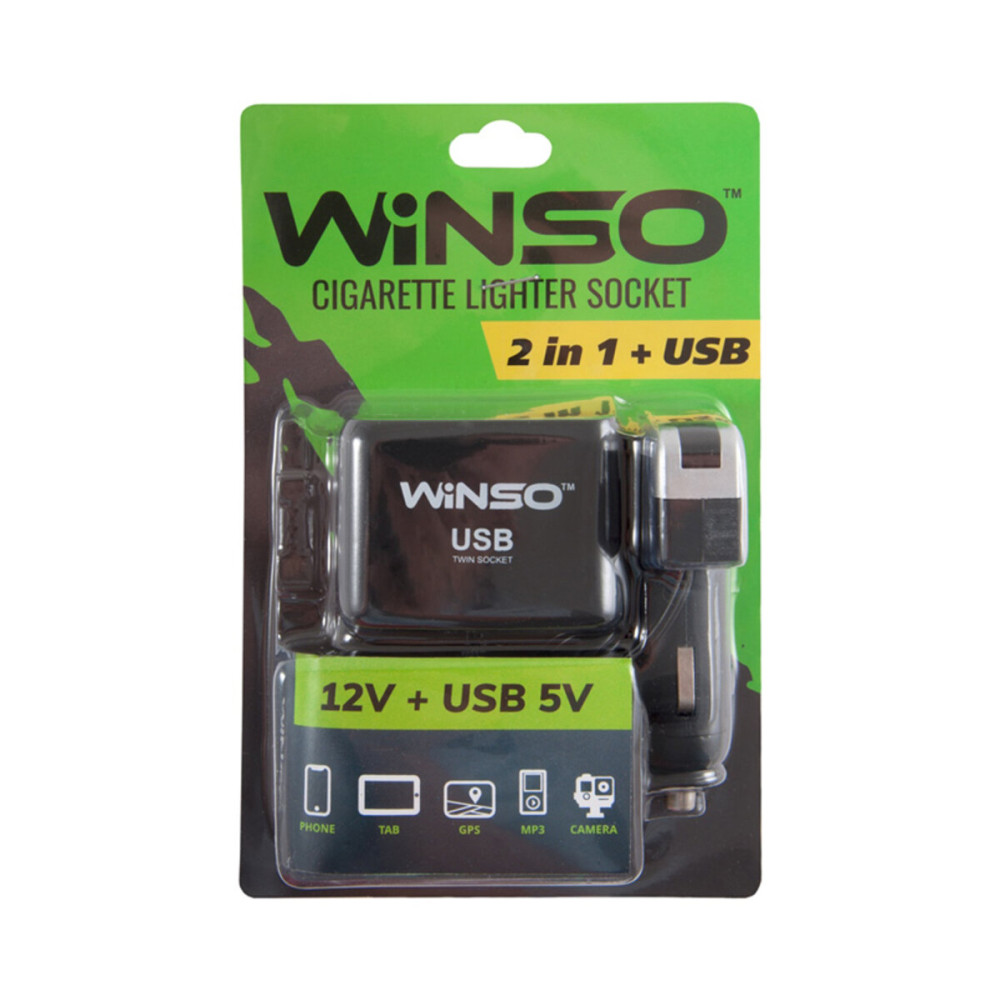 Разветвитель прикуривателя Winso 2в1 200120