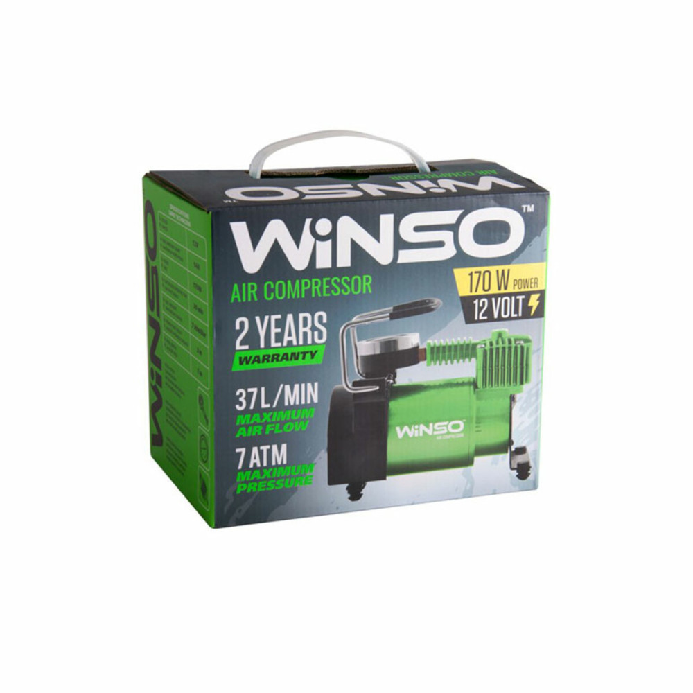 Компрессор автомобильный Winso 7 Атм 37 л/мин 170 Вт 123000