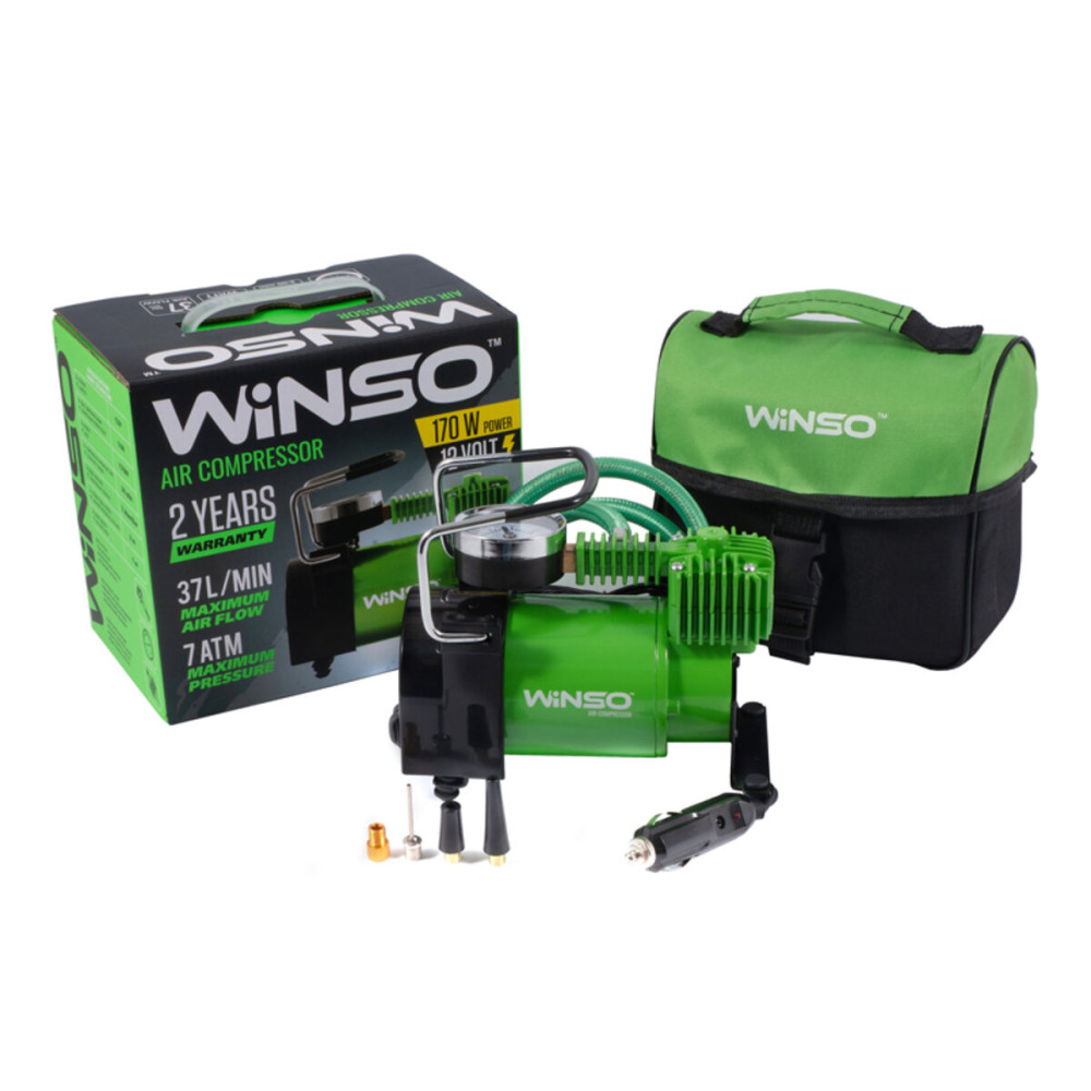 Компрессор автомобильный Winso 7 Атм 37 л/мин 170 Вт 123000