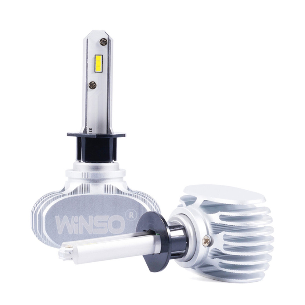 LED автолампа Winso H1 12/24V 6000К 4000Lm 50W CSP Cree Chip 19х19, 2шт