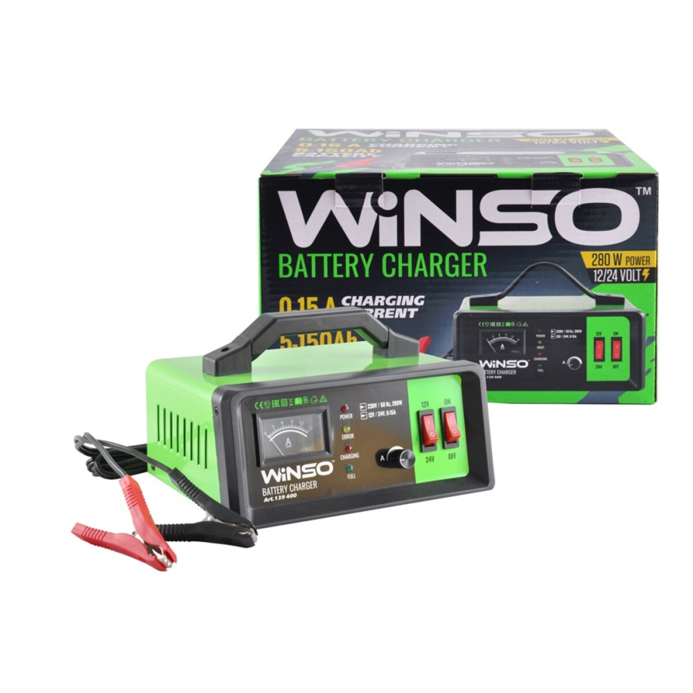 Зарядний пристрій АКБ Winso 12/24V, 15А