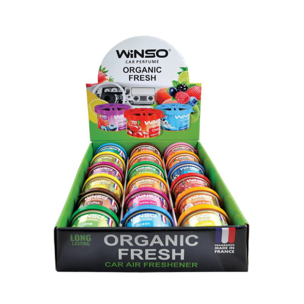 Ароматизатор Winso Organic Fresh MIX №2, 40г 18шт гелевый