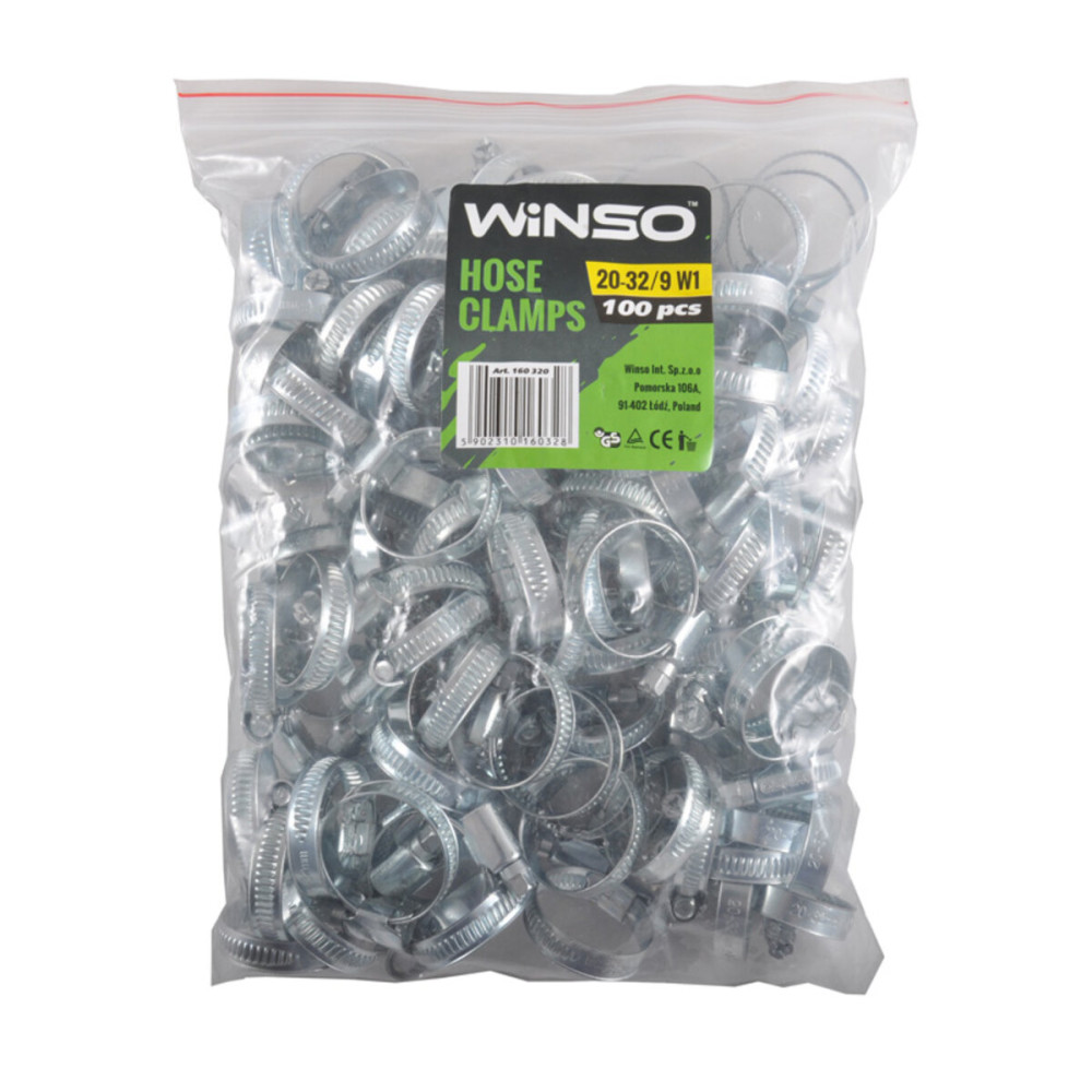 Хомуты Winso 20-32/W1, 9мм, 100шт