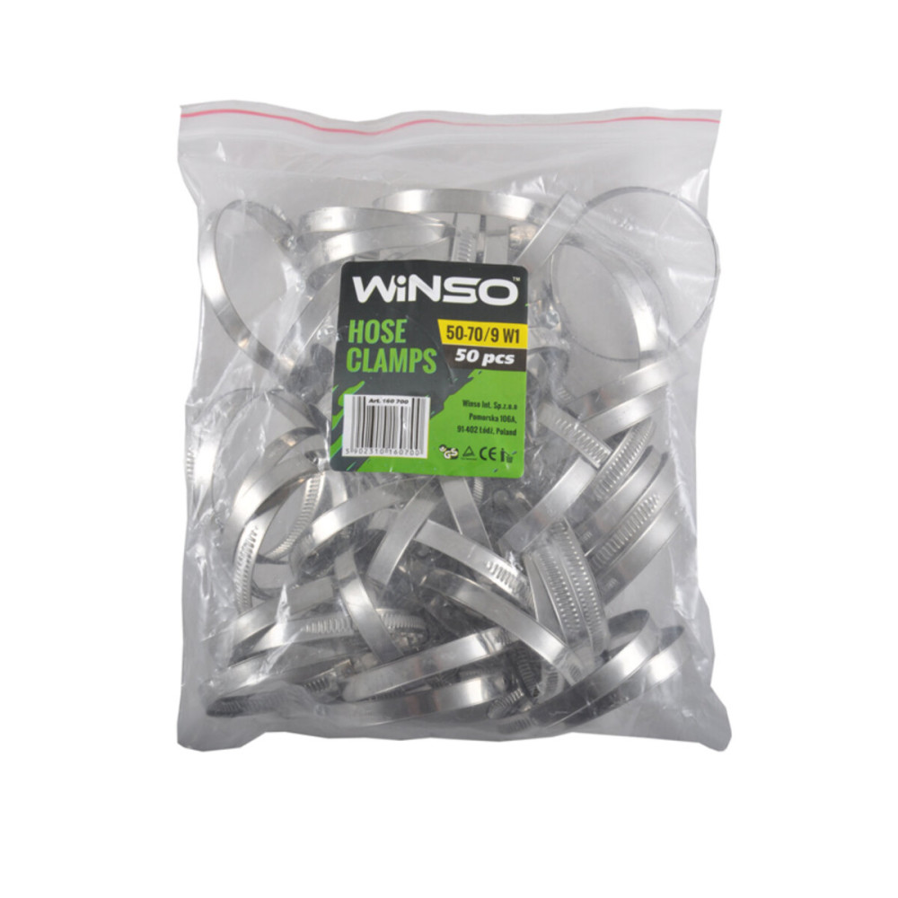 Хомути Winso 50-70/W1, 9мм, 50шт