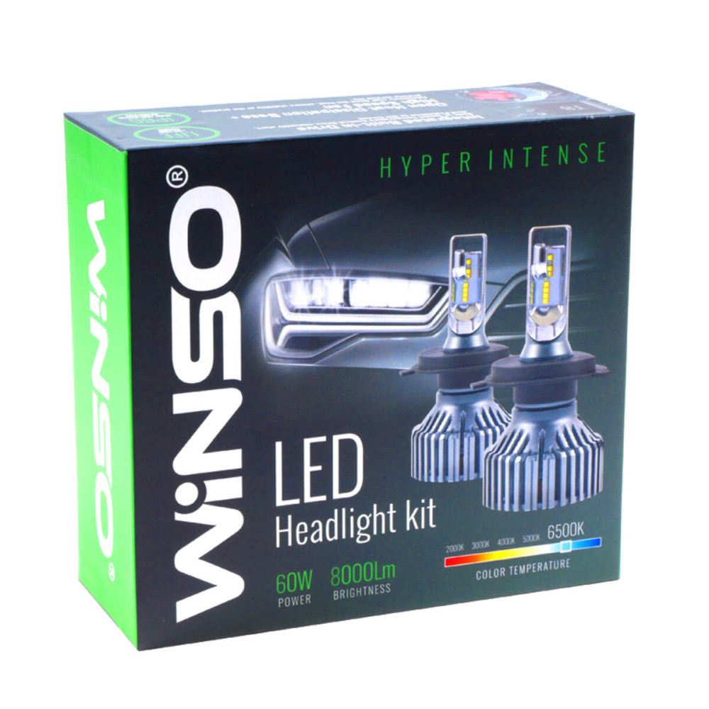 LED-лампы Winso H4 12/24V 60W 8000Lm 6500К ZES Chip (2шт)
