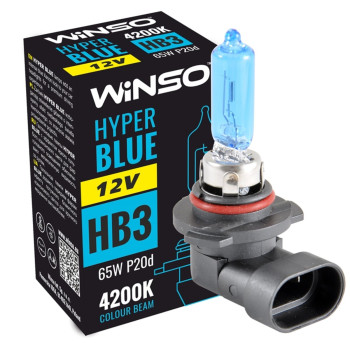 Галогенова лампа Winso HB3 12V 65W P20d HYPER BLUE 4200K Галогенова лампа Winso HB3 12V 65W P20d HYPER BLUE 4200K
