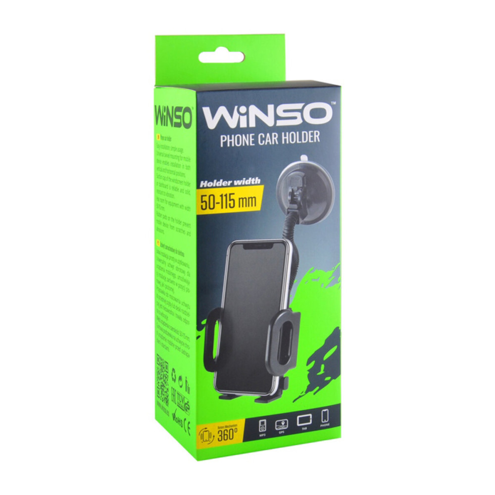 Держатель мобильного телефона Winso механизм 360°, 50-115мм