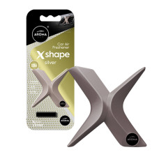 Ароматизатор на дефлектор Aroma Car X SHAPE 10г - SILVER