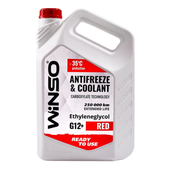 Антифриз Winso Antifreeze & Coolant Red -35°C (красный) G12+, 9кг